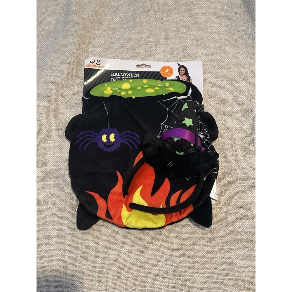 Halloween Baby Decor for Carrier "Witches Brew" Plush Costume Infant One Sz NEW